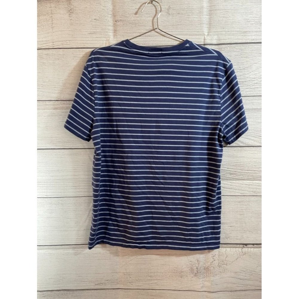 Polo Ralph Lauren - Men's Blue Stripe Logo T-Shirt - Size L - Picture 5 of 5